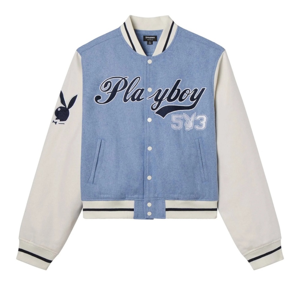 New Pacsun Playboy Women's Varsity Bomber Jacket Size L
